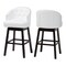 Baxton Studio White Faux Leather Tufted Swivel Barstool with Nail heads Trim 120-6598 - alternate 1